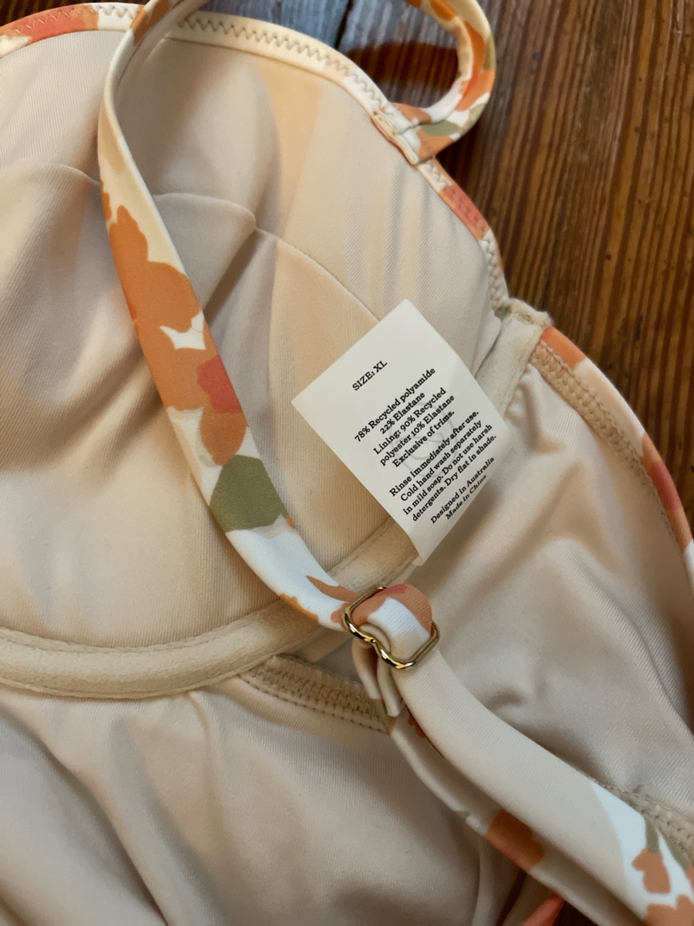 NWT Peony Swimwear Lilium Ruched Underwire One Piece in Yellow Orange Floral - Picture 6 of 8
